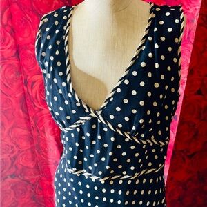 Navy Polka Dot Dress